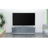 Crick LCD TV Stand In Grey With Two Glass Door