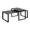 Kennesaw Ceramic Set Of 2 Coffee Tables In Fairbanks Black