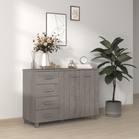Hull Wooden Sideboard With 2 Doors 4 Drawers In Light Grey