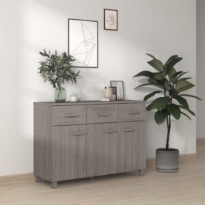 Hull Wooden Sideboard With 3 Doors 3 Drawers In Light Grey