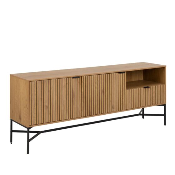 Jasper Wooden Sideboard With 2 Doors 1 Drawer In Oak