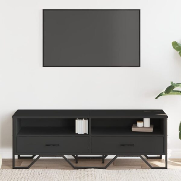 Fallon Wooden TV Stand With 2 Drawers In Black