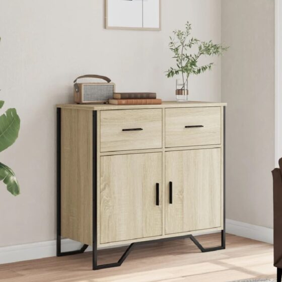 Kamas Wooden Sideboard With 2 Doors 2 Drawers In Sonoma Oak