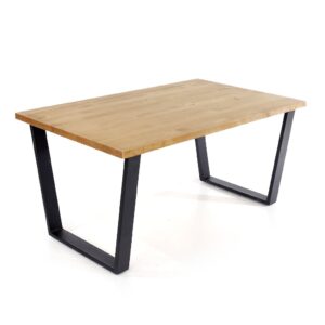 Tilston Wooden Rectangular Coffee Table In Oak And Black