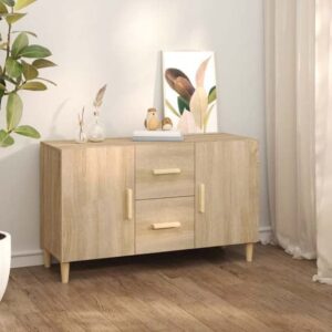 Krefeld Wooden Sideboard 2 Doors 2 Drawers In Sonoma Oak