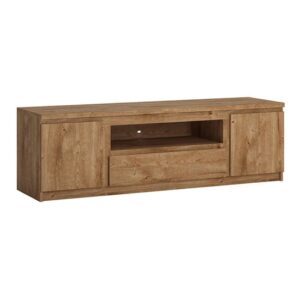 Felton Wooden Large TV Stand With 2 Doors 1 Drawer In Oak