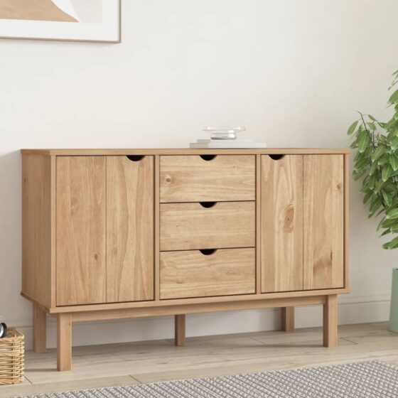 Harrow Wooden Sideboard With 2 Doors 3 Drawers In Brown