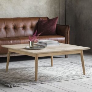 Manistee Wooden Square Coffee Table In Oak