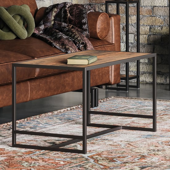 Olbia Wooden Coffee Table Tall Open In Oak